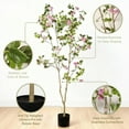 thumbnail image 3 of LiviNest Artificial Bougainvillea Tree 6FT: Realistic Fake Flowering Plant with Weighted Pot - Premium Indoor Decor for Commercial Spaces & Office Designers - Easy Assembly & Stable Quality, 3 of 5