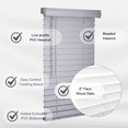 thumbnail image 2 of Lotus & Windoware Cordless 2" Faux Wood Room Darkening Horizontal Blind, Snow White, 2 of 6