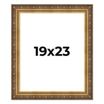 19x23 Frame Vintage Gold Solid Wood Picture Frame | 2.5 Inch Moulding Width | Ornate Bronze Museo