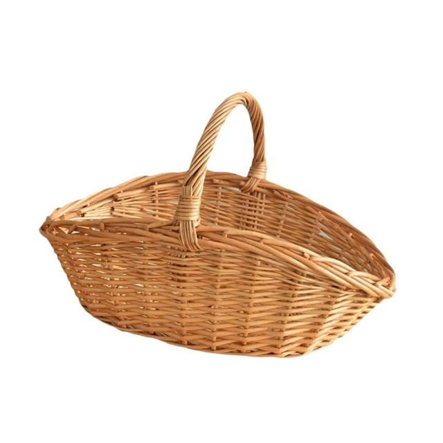 S SERENABLE Panier de Pique-Nique Tressé Paniers Cadeaux Sac de Rangement Conteneur Panier de Rangement Tressé L
