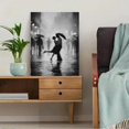 thumbnail image 5 of Romantic Couple Dancing in Rain Silhouette Canvas Print Wall Art for Living Room Bedroom Wedding Anniversary Hotel Coffee Shop Decor, 5 of 8