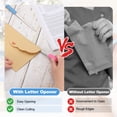 thumbnail image 4 of Uxcell Letter Opener, 3 Pcs Stainless Steel Lightweight Handle Envelope Opener Mail Opener Letter Slitter for Office Home Box Open, White, 4 of 6