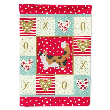 Carolines Treasures CK5711CHF Skookum Cat Love Flag Canvas House Size Large multicolor
