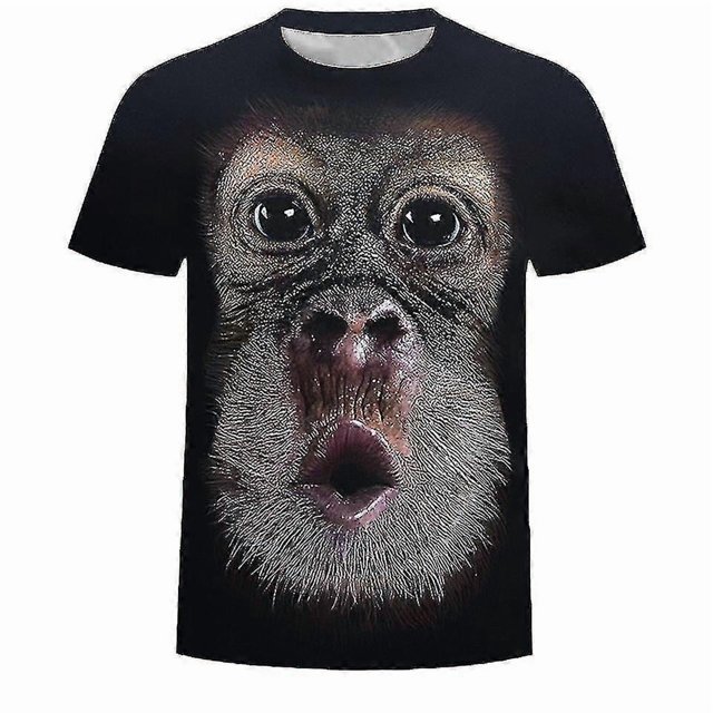 Monkey Orangutan Men's T-shirt 3d Digital Printing Short-sleeved Top High Quality