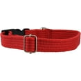 thumbnail image 2 of Cotton Web Adjustable Dog Collar 4 Sizes Red (Small: Neck 11.5"-15.5"; Width 1/2"), 2 of 2