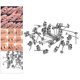 thumbnail image 4 of 200 pares de y respaldo hipoalergénicos para pendientes, 6 mm / 8 mm / 10 mm / 12 mm Espárragos de acero inoxidable con almohadilla plana con r - 8 mm Soledad Postes y respaldos de aretes, 4 of 10
