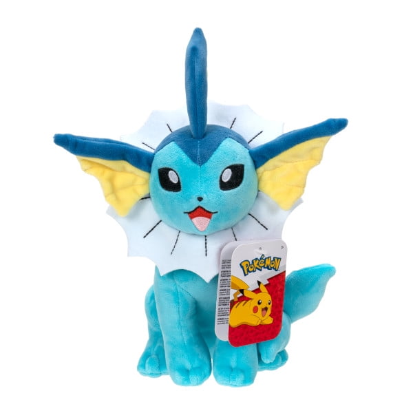 Pokemon Vaporeon 8" Plush - Officially Licensed - Eevee Evolution Figure - Soft Stuffed Animal Toy - Gift for Kids, Boys, Girls - 2+