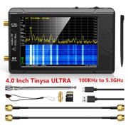 Spectrum Analyzer TinySA ULTRA 4 Display 100kHz to 5.3GHz, V0.4.5.1 Network Internal Lan Tester with 32GB Card Version ,Signal Generator
