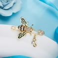 thumbnail image 4 of Insect Rhinestone Brooch Shining Bee Shaped Oil-dripping Badge Collar Pin Clothes Scarf Decor BC18Y0461-1, 4 of 9