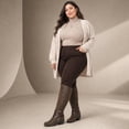 thumbnail image 5 of Love Steetly Women's Extra Wide Calf Knee High Boots, Multi Strap Buckle Western Boots, Round Toe Chunky Block Heel Side Zipper Tall Boots., 5 of 7