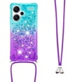 thumbnail image 3 of Funda para Xiaomi Redmi Note 13 Pro Plus 5G Brillantina Líquida Divertida Reluciente y con Cristales en Movimiento Cuerpo Cruzado con Cordón Ajustable, 3 of 5