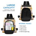 thumbnail image 6 of FORMRS Women's Travel Backpack Purse Anti-Theft Hidden Pockets Casual Shoulder Bag, Beige Retro Rainbow, 6 of 7