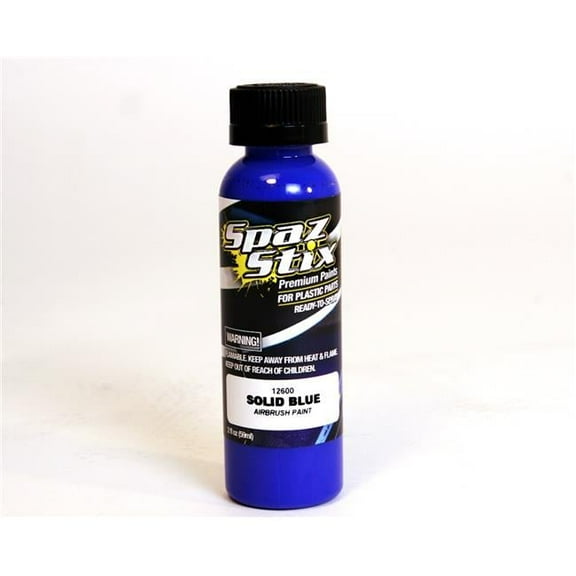 Spaz Stix 12600 Solid Blue Airbrush Ready Paint 2oz Bottle