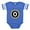 Royal Blue, variant on CafePress - Monogram Medallion O - Cute Infant Baby Football Bodysuit