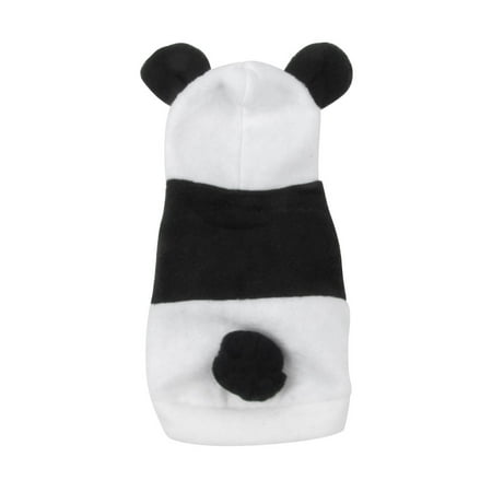 Unique Bargains Winter Hooded Press Stud Button Panda Type Pet Dog Doggie Coat Jacket Size XS