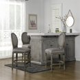 thumbnail image 2 of Bella 25" Upholstered Counter Height Bar Stool Dark Heathered Grey Linen, 2 of 10
