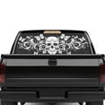 thumbnail image 2 of Psesaysky Skull Butterfly Truck Rear Window Decals 66.9" x 22.4", One-Way See-Through Perforated Vinyl, Waterproof Perforated Automotive Decal with Strong Adhesive for Most Pickup Trucks, 2 of 8