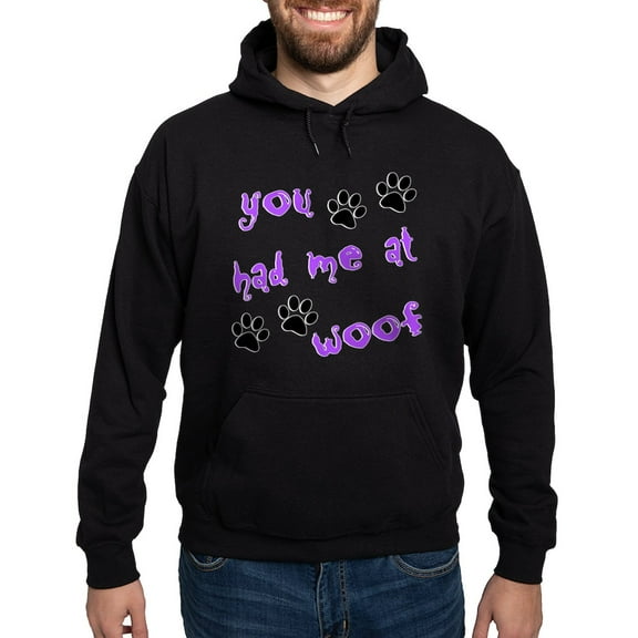 CafePress - You Had Me At Woof Hoodie (Dark) - Pullover Hoodie, Classic, Comfortable Hooded Sweatshirt