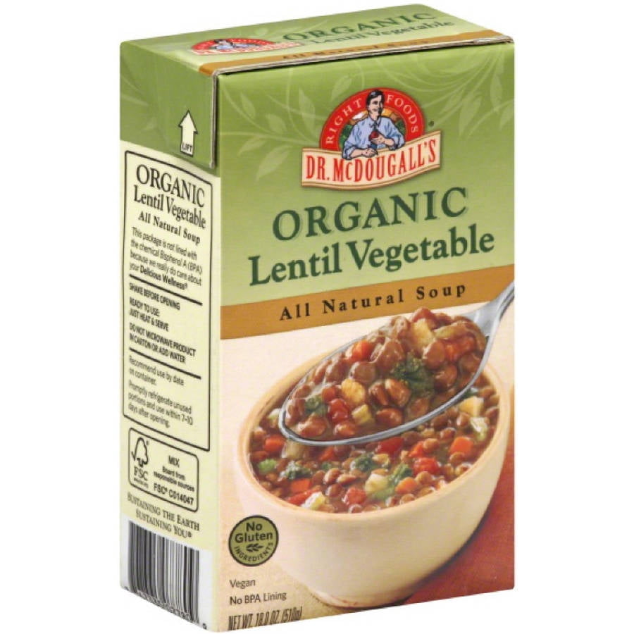 Dr. McDougall's Organic Lentil Vegetable Soup, 18 oz by