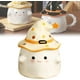 thumbnail image 1 of Regalos de Halloween para hombres y mujeres, taza de café de cerámica con forma de fantasma, linda taza de fantasma con tapa de sombrero de bruja, novedosa taza de té de cerámica de Halloween, regalos, 1 of 6