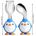 thumbnail image 3 of UYUH Toddler Utensils Baby Spoon and Fork Set for Self Feeding Learning Bendable Handle Silverware for Daily Party Home Bedroom Kitchen Bathroom Supplies & Decorations, 3 of 4