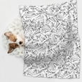 thumbnail image 6 of Pofeuu Black White Music Print Puppy Blanket,Dog Blankets,Pet Blanket Cozy Cat Blankets for Indoor Cats, Fuzzy Pet Blanket for Kitten Doggy Dog Blankets-Small, 6 of 8