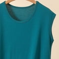 thumbnail image 5 of Women's Summer Sleeveless Tank Top Loose Fit Casual Crew Neck T Shirts Basic Tee Tops Army Green XL(XL), 5 of 6