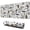 White Halloween Pumpkin, variant on Long Mouse Pads for Desk,White Halloween Pumpkin Bat Pattern Desk Mats on Top Of Desks, Desk Mouse Pad Extra Large with 3mm Non-Slip Base and Stitched Edge for Gaming,Office,Work,Home 31.5"x11.8"