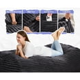 thumbnail image 6 of Hobestluk 5FT Bean Bag Chairs Adult Bean Bag with Portable Handle Comfy Large Bean Bag Lounge Chair with Removable Cover for Living Room Bedroom (Stripe Dark Grey, 5FT), 6 of 9