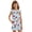 Blue Cherry Flower, variant on Blue Cherry Flower Print Girls Jumpsuit Summer Casual Romper Flutter Sleeves One-Piece Playsuit Elastic High Waist Kids Outfit with Pockets for 11-12 Y