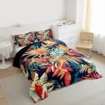 thumbnail image 3 of Homewish Colorful Monstera Leaf Bedding Comforter Set,Tropical Botanical Plam Twin Comforter Sets,Rustic Leaves Bedding Set For Teens,Breathable Home Decor Reversible,2-Piece, 3 of 8