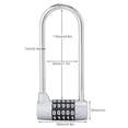 thumbnail image 2 of Spptty Zinc Alloy U-shape Combination Digit Password Code Lock Extra Long Cabinet Door Padlock , Door Lock,U Lock, 2 of 8