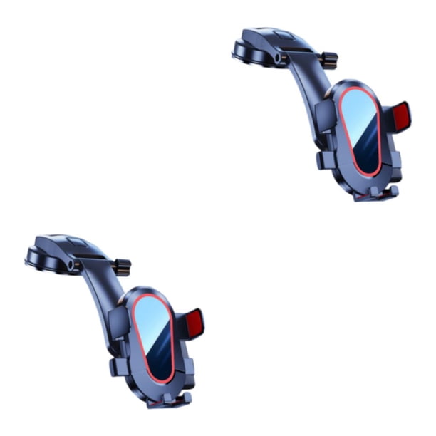 sweethay Soporte para teléfono de coche, repuesto para salpicadero, silicona antideslizante, soporte para teléfono móvil ajustable giratorio Tipo 1 Rojo 2piezas