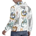 thumbnail image 6 of Rateoe Cute Colorful Animal Pattern Mens Hoodie, Pullover Hooded Sweatshirt, Kangaroo Pocket Hoodie Ideal for Daily Wear, Travel and Home-X-Large, 6 of 7
