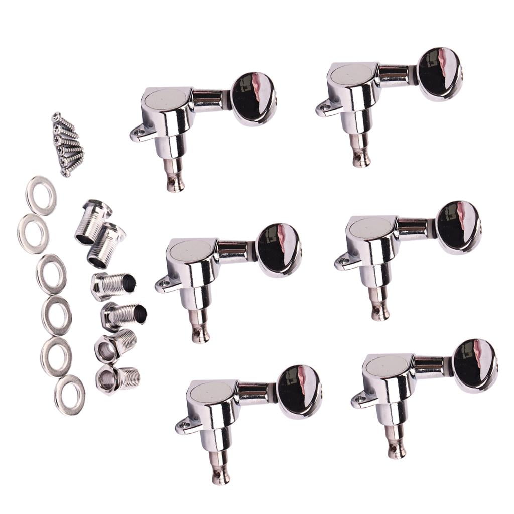 Lot De 6 Chevilles D'accordage Pour Guitare Acoustique - Métal, Modèle 3L+3R, Remplacement Universel - 5