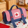 thumbnail image 4 of Cute Apples Denim Pencil Case Large Capacity Handheld Dirt-Resistant Stationery Bag, 4 of 5