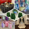thumbnail image 5 of Efavormart 132" Round Leaf Petal Taffeta Tablecloth - Decorative 3D Leaf Ruffle Table Cover for Forest Party, Wedding, Event, Dessert Tables - Navy Blue, 5 of 5