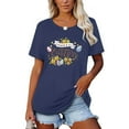 thumbnail image 2 of EGNMCR Shirts for Women Fashion Easter Printed Short Sleeve Crew Neck Casual Loose T-shirt Pullover Blouse Tops Spring/Summer Sale Clearance, 2 of 5