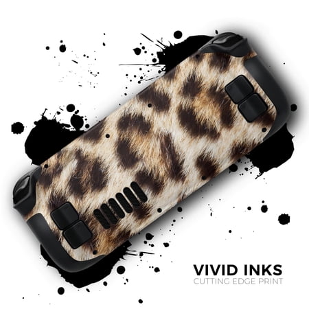 Design Skinz - Compatible with Steam Deck - Skin Decal Protective Scratch-Resistant Removable Vinyl Wrap Cover - Leopard Furry Animal Hide