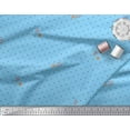 thumbnail image 3 of Soimoi Blue Cotton Voile Fabric Berries & Dots Printed Fabric 1 Yard 42 Inch Wide, 3 of 3