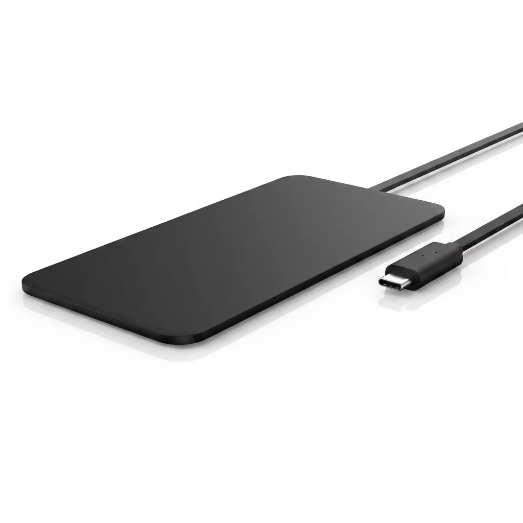 It's Just Smart 15W Ultra Slim Wireless Charger, Fast Universal Wireless Charging Pad for iPhone, Samsung & All Qi Enabled Devices, Black