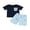 Blue, variant on BemeyourBBs Toddler Baby Boy 4th of July Outfit Patriot Fourth of July Summer Independence Day Clothes American Flag Chest Pocket Short Sleeve T-Shirts with Shorts 2 Pcs Set