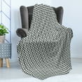 thumbnail image 4 of Geometric Soft Flannel Fleece Throw Blanket, Sketch Look Symmetric Print with Lines Triangles Pattern, Cozy Plush for Indoor and Outdoor Use, 50" x 60", Turquoise Charcoal Grey, by Ambesonne, 4 of 5