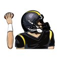 thumbnail image 1 of Football Quarterback Wiper Stickers Car Windshield Wiper Stickers Car Car Stickers, 1 of 8