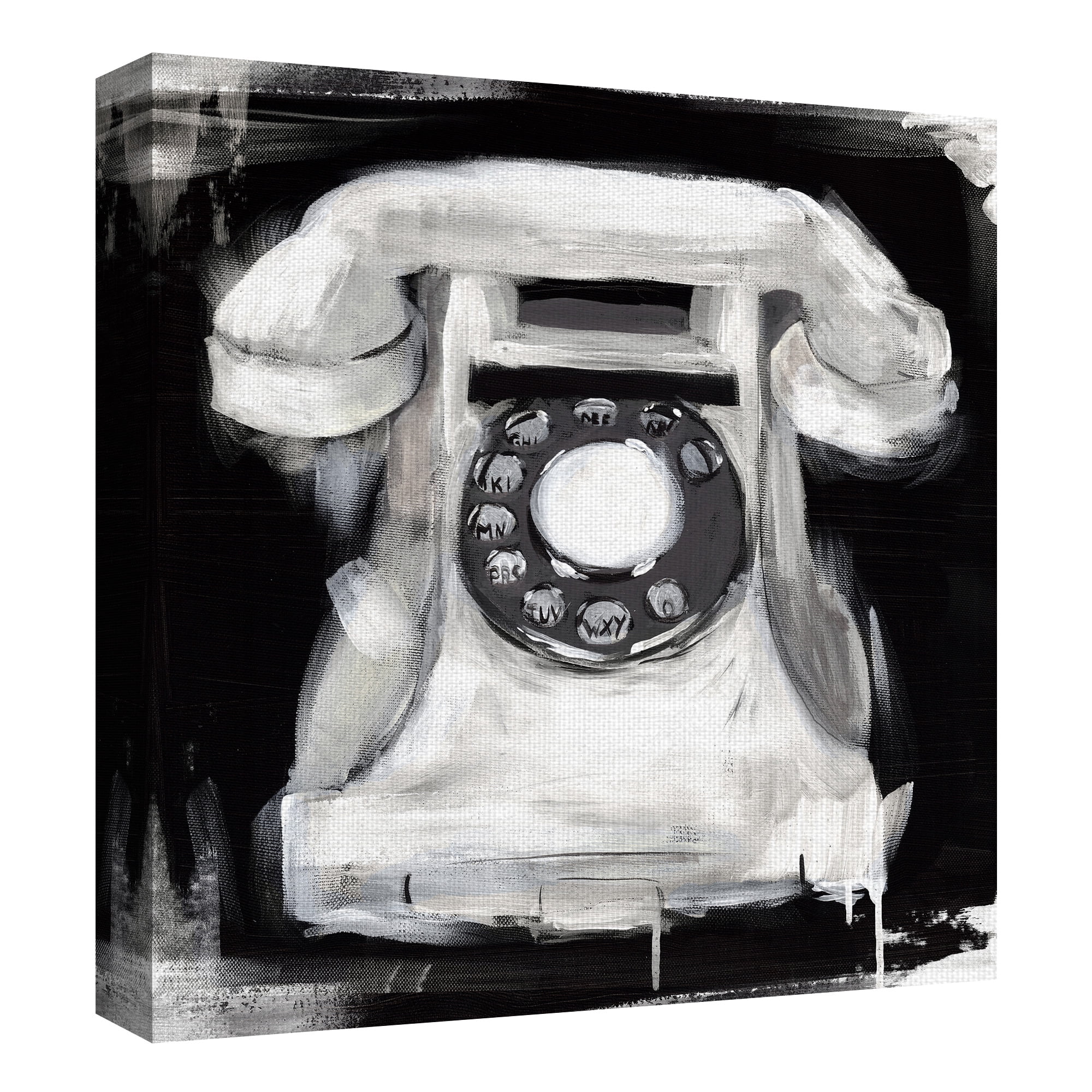 Masterpiece Art Gallery Vintage Phone by Belle Maison Canvas Art Print 24" x 24"
