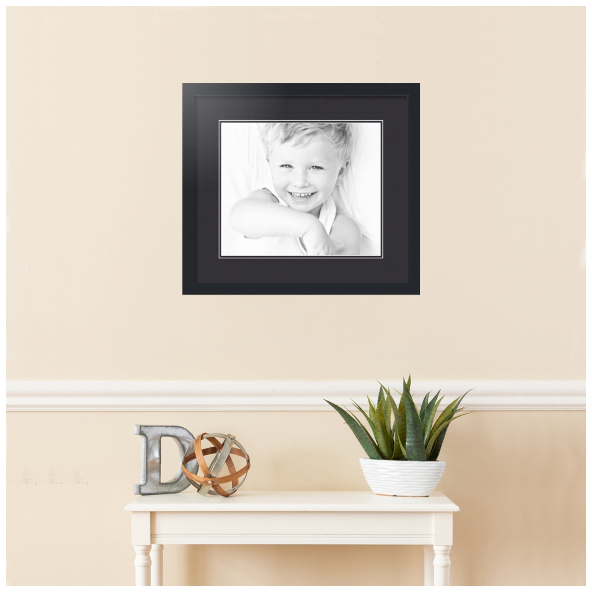 ArtToFrames Collage Photo Picture Frame with 1 - 13.13x15.75" Openings, Framed in Black with Black and Black Mats (CDM-3926-6750)