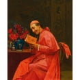thumbnail image 2 of Jehan Georges Vibert 15x18 Black Ornate Wood Framed Double Matted Museum Art Print Titled - An Amusing Read, 2 of 5