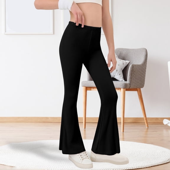XQYLOS Girls Bootcut Yoga Pants High Waisted Flare Leggings Tumy Control Workout Pants with Hip-Lifting for Teens Kids