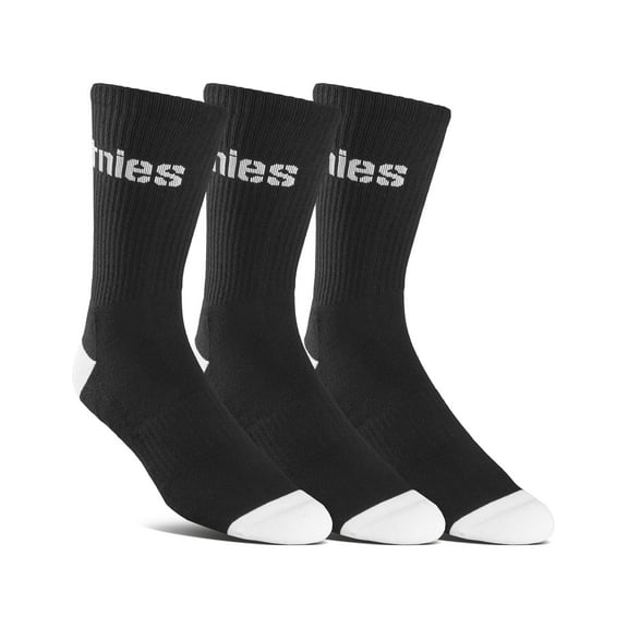 Etnies Stencil Icon 3-Pack Crew Socks Black men