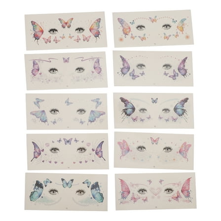 Unique Bargains 1 Set Waterproof Fake Temporary Tatto Butterfly Temporary Tatto for Adult Assorted Color
